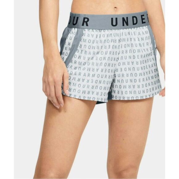 Under Armour Women’s Play Up Shorts 3.0 Loose Coupe Purple42 - Picture 2 of 9